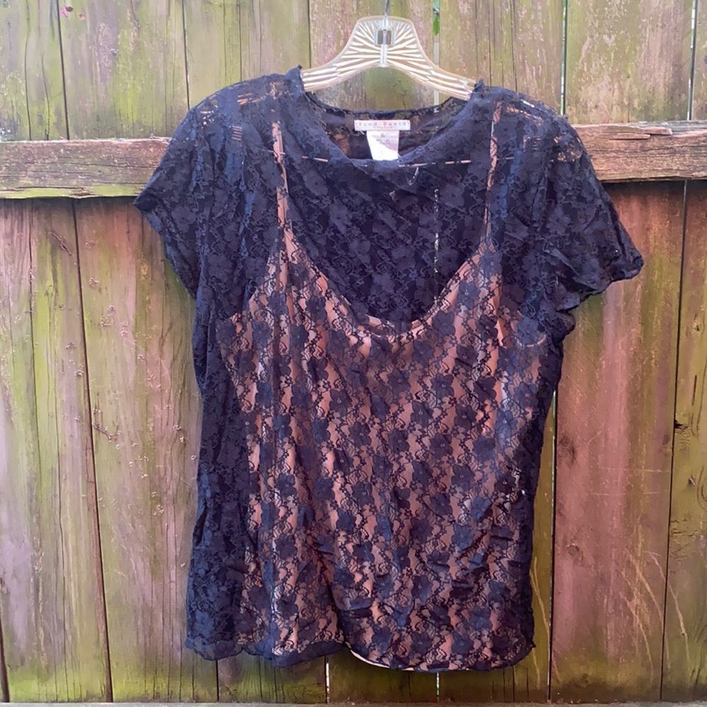 Fred David lace top sz. XL